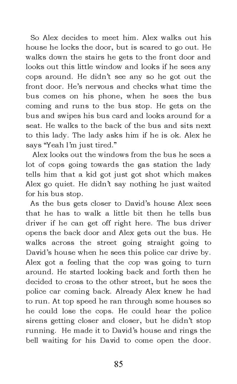 "Life of a 15 Year Old Fugitive" short story