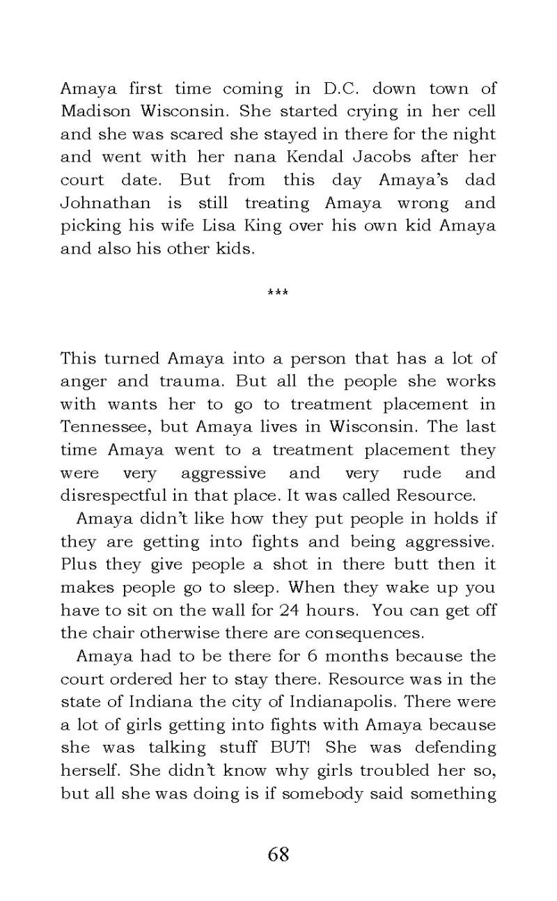 "The Story of Amaya Bleu" short story